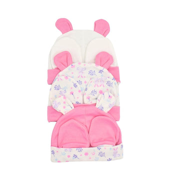 Set De 3 Gorros + 3 Manoplas Estampadas