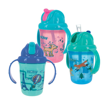 Vaso Pitillo Con Doble Agarradera 8 Oz 12M+