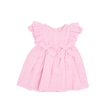 Vestido En Ojalillo Manga Bolero + Pantie