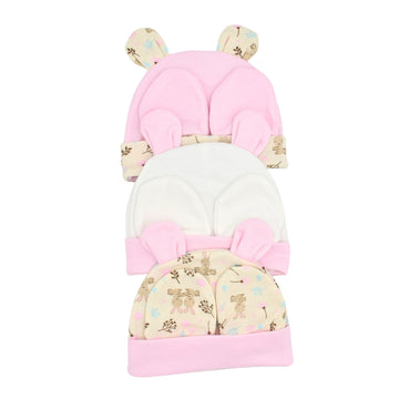 Set De 3 Gorros + 3 Manoplas Estampadas
