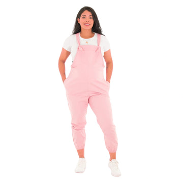 Overol Materno Rosado con Bolsillo