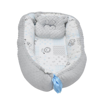 Nido Antireflujo Estampado Con Almohada Gris