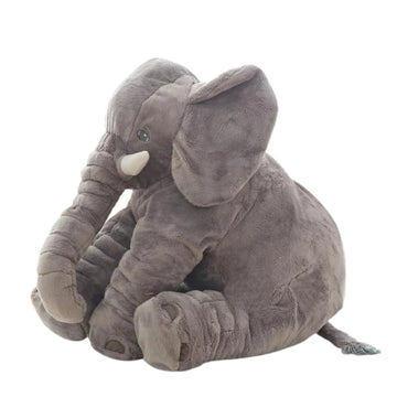 Elefante Peluche Almohada Bebe 60cm Extra Suave Gris