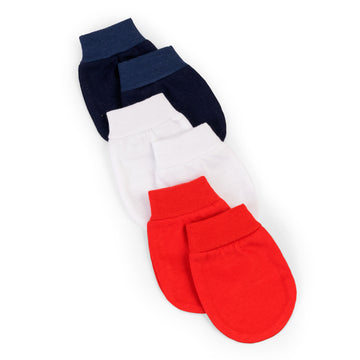 Set De Mitones Marinero X3 Unidades 0-3M