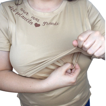 Blusa Materna Mensaje Cafe