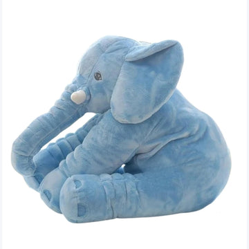 Elefante Peluche Almohada Bebe 60cm Extra Suave Azul