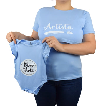 Dudo Blusa Y Mameluco Materno Azul