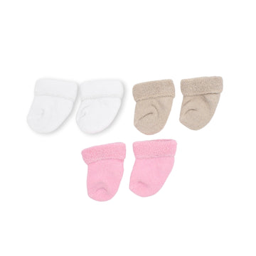 Set De Medias X3 Unicolor Para Bebe 0 Meses