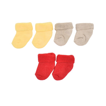 Set De Medias X3 Unicolor Para Bebe 0 Meses