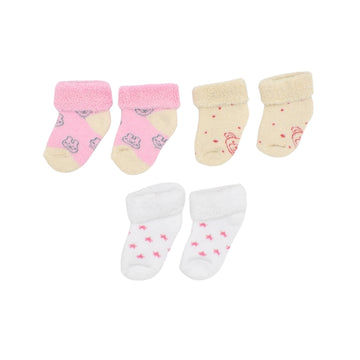 Set De Medias Estampado Estrellas X3 Para Bebe Niña 6 Meses