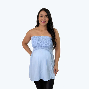 Blusa Straple Materna Azul