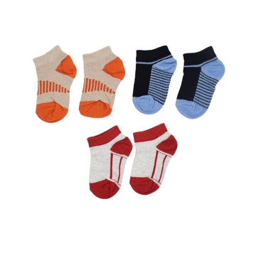 Set De Medias Talonera Estampada X3 Para Bebe Niño