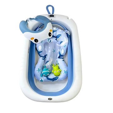 Bañera Plegable Con Termometro + Accesorios