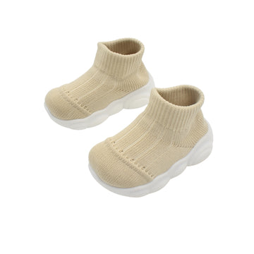 Zapato Tejido con Suela Alta Beige