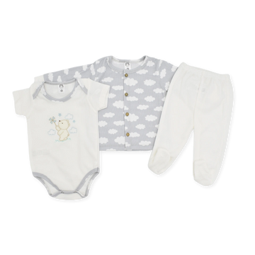 Conjunto 3 Piezas Nubes y Osito
