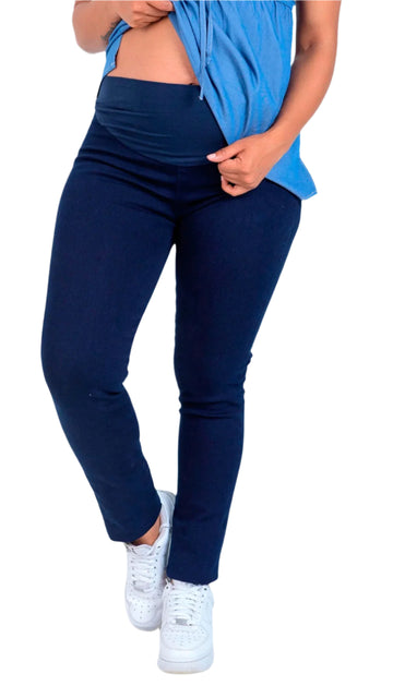 Jean Leggins Materno Azul Oscuro