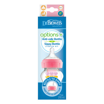 Tetero De Transición B.A 2En1 Options 9Oz Rosado