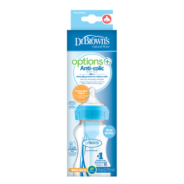 Tetero Boca Ancha 9 Oz Options+ Azul