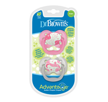 Chupo De Entretención Advantage Nivel 1 Glow In The Dark Rosa X2 Unidades 0-6M+