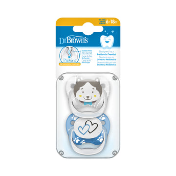 Chupo De Entretención Prevent Decorado Nivel 2 Azul X2 Unidades 6-18M+