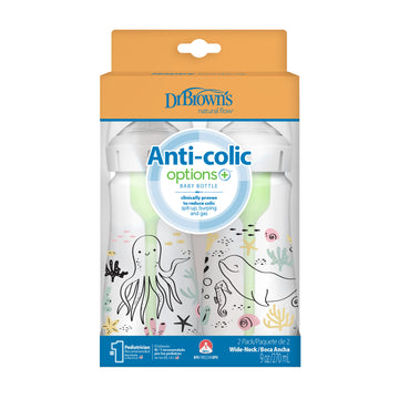 Set De Teteros Boca Ancha 9oz Océano X2 Unidades