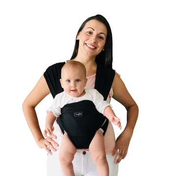Fular Con Soporte De Espalda 0-12 Meses Negro