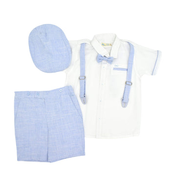 Traje Bautizo manga Corta Lino