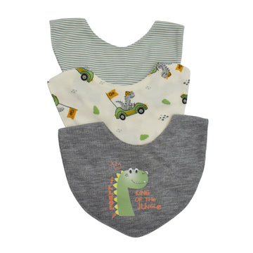 Set de Baberos Bandana para Bebé Dinosaurios x3