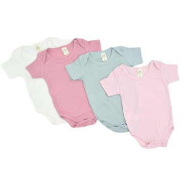 Set x4 Bodys Bebé Niña Manga Corta Unitono