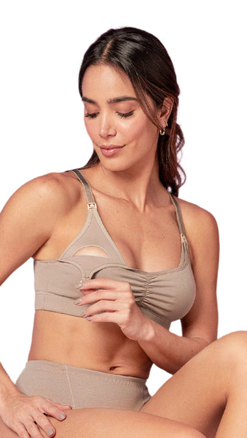 Top Materno Para Lactar Formas Intimas Beige
