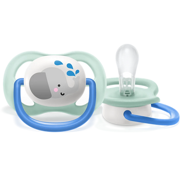 Chupo De Entretención Philips Ultra Air Avent Elefante Verde-Azul 0-6 M+