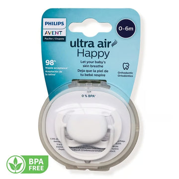 Chupo De Entretención Ultra Air Avent Blanco neutro 1 pc 0-6 M+