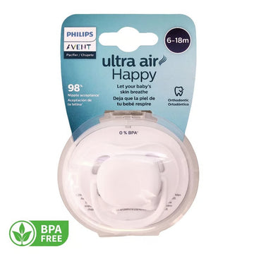 Chupo De Entretención Ultra-Air Avent Blanco neutro 1 pc 6-18 M+
