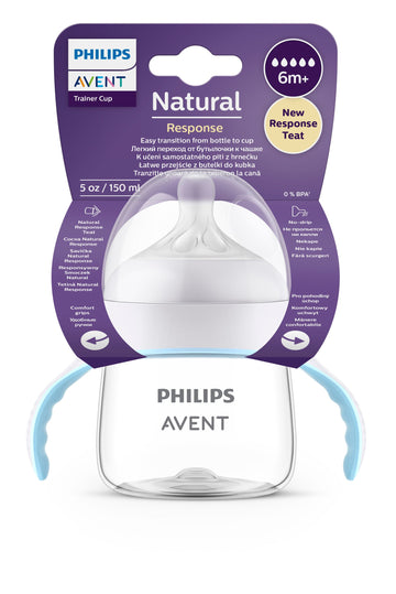 Vasito Entrenador Natural Response Avent 3.0 6oz Asas Traslúcidos