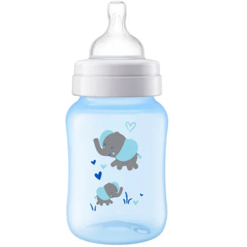 Tetero Válvula Anticólicos Avent 1 mes+ 9Oz Azul Elefante