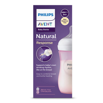 Tetero Natural Response Avent Philips 9oz 1 Mes+ Rosado