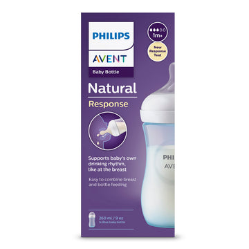 Tetero Natural Response Avent Philips 9oz 1 Mes+ Azul