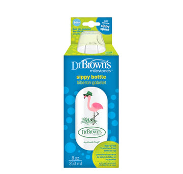 Tetero Transicion Boca Estandar Flamingo 8 Oz 6m+