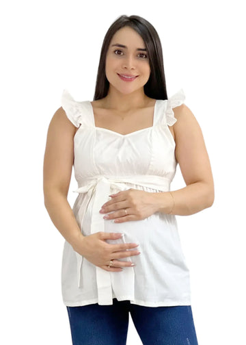Blusa Oficinera Materna Blanca
