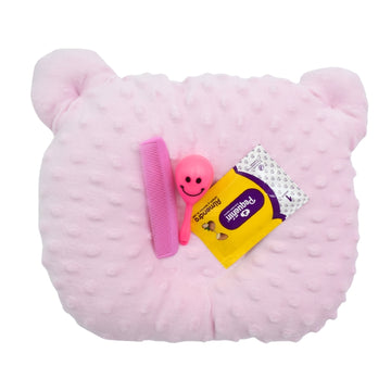 Almohada Estabilizadora Diseño oso Con Peine, Sonajero Y Pañitos