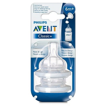Chupo Repuesto Natural Philips Classic 2.0 Avent Flujos espesos 6M+