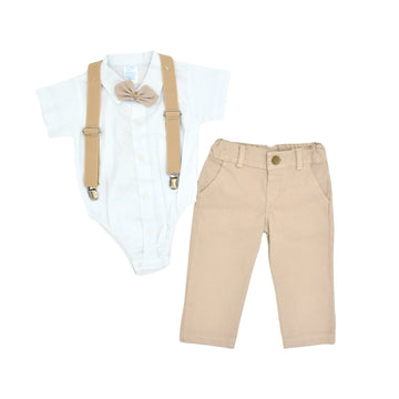 Traje Pantalon Y Mameluco Con Tirantes