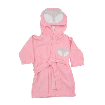 Salida De Baño Capota Rosada Forrada 6-24M Bordada