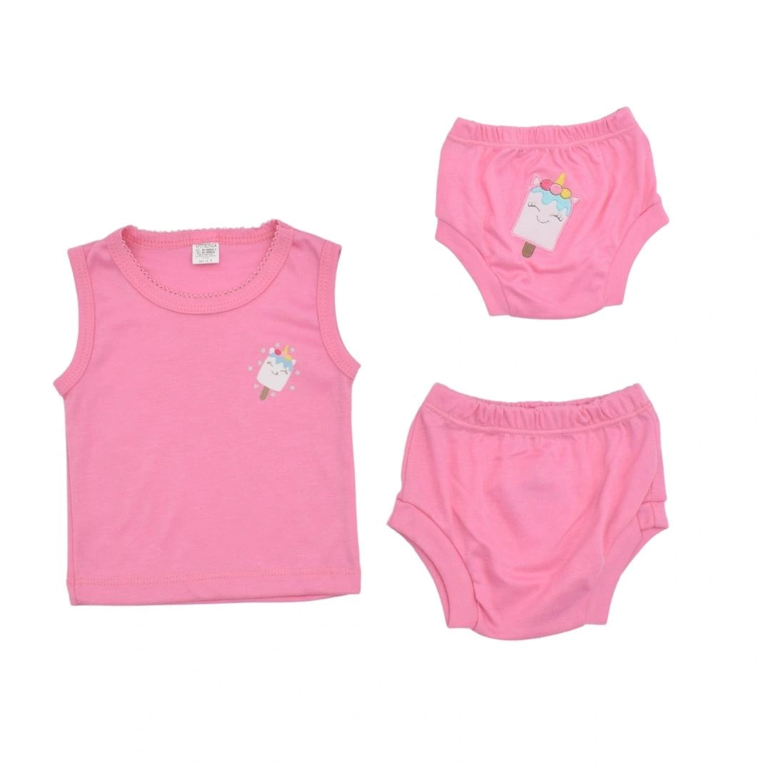 Conjunto Blusa Y Panty Niña Estampado Helado