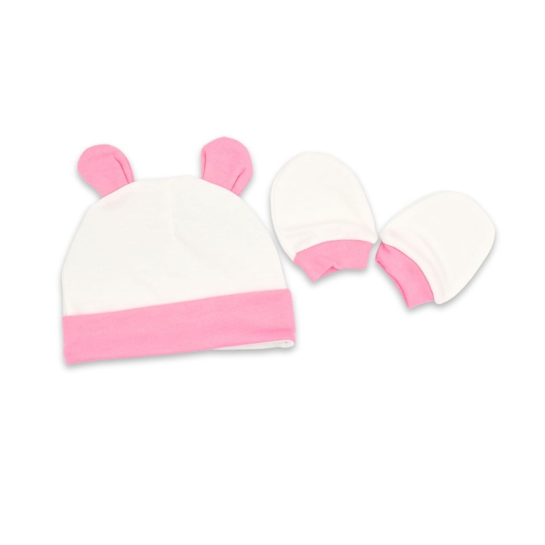 Set De 3 Gorros + 3 Manoplas Estampadas