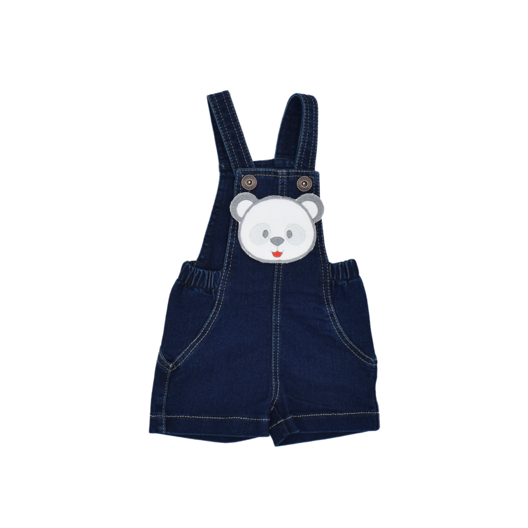 Overol  En Jean Con Camiseta De Rayas