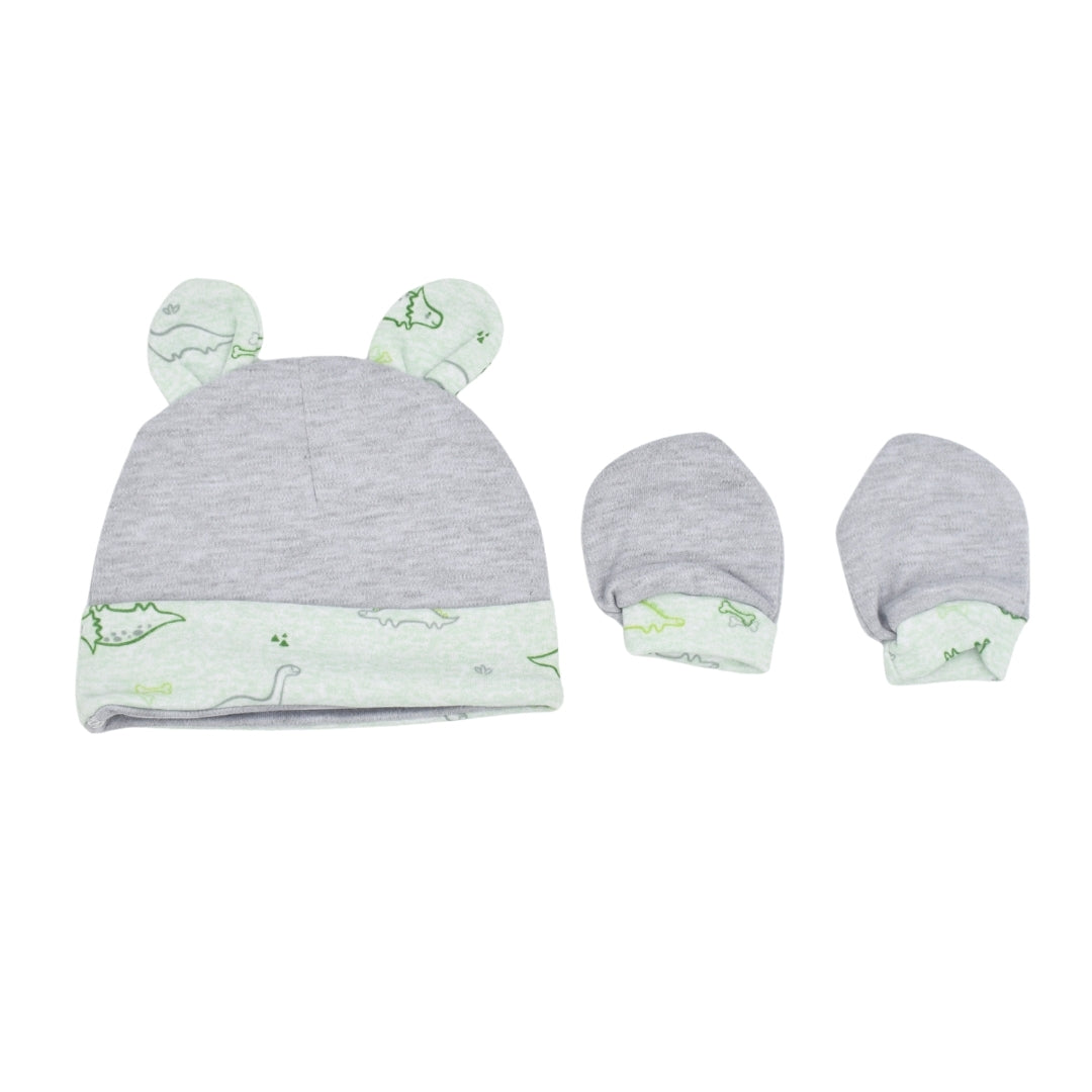 Set De 3 Gorros + 3 Manoplas Estampadas