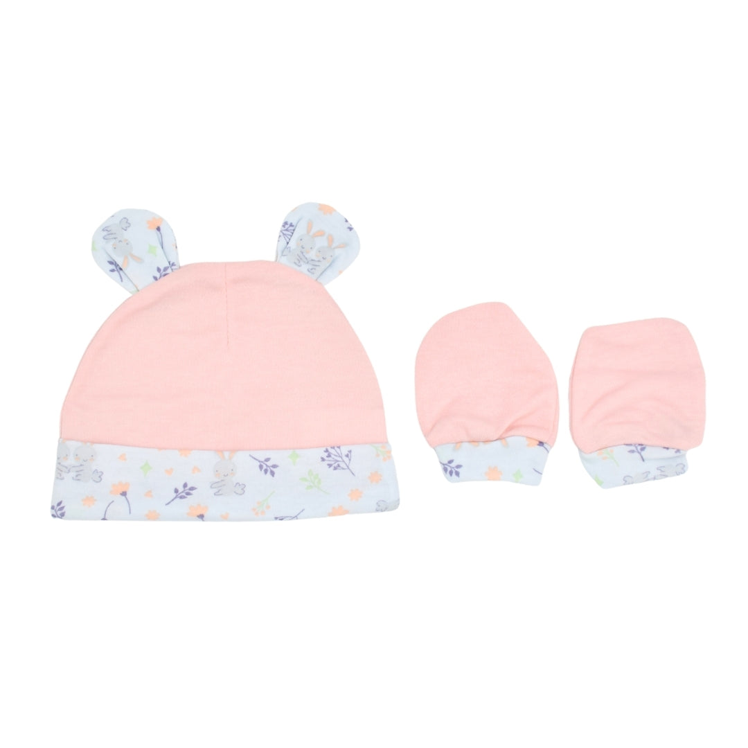 Set De 3 Gorros + 3 Manoplas Estampadas