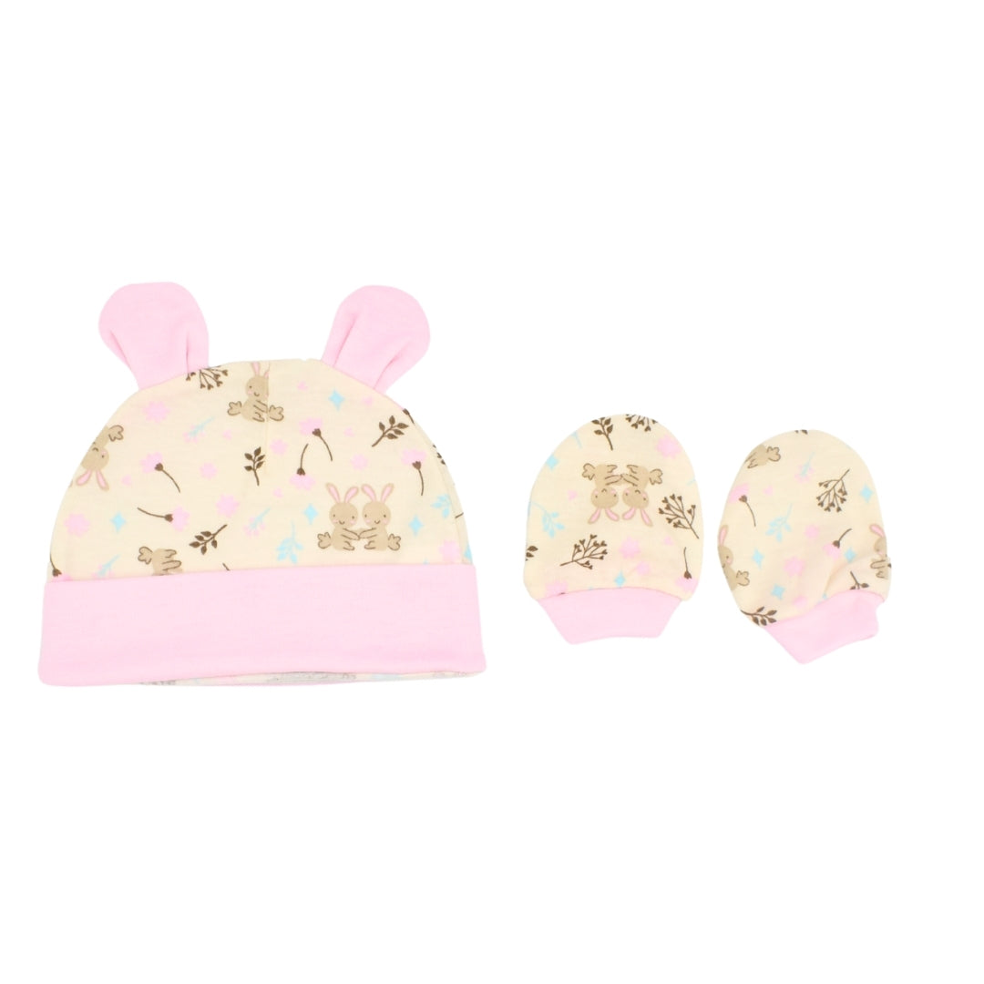 Set De 3 Gorros + 3 Manoplas Estampadas