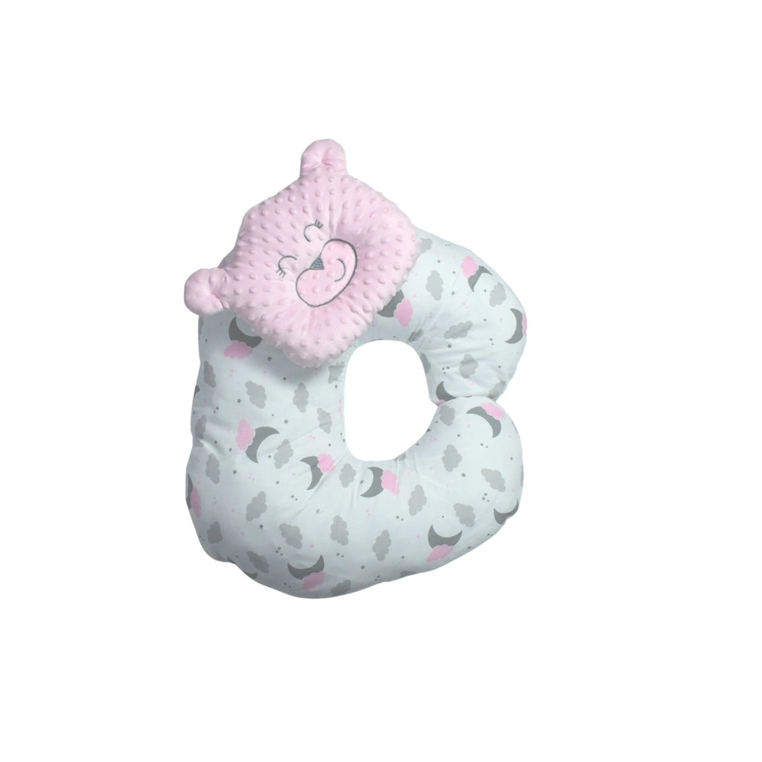 Cojín De Lactancia Estampada Rosado+ Almohada